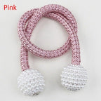 Magnets Curtains Clamps Curtain Holder Pompom Tieback Magnetic Clips Hanging Balls Tie Back Home Decoration Accessories Magnetic Curtain Tiebacks European Style Decorative Curtain Drape Tie With Strong Magnetic For Home And Office Decoration Stevvex