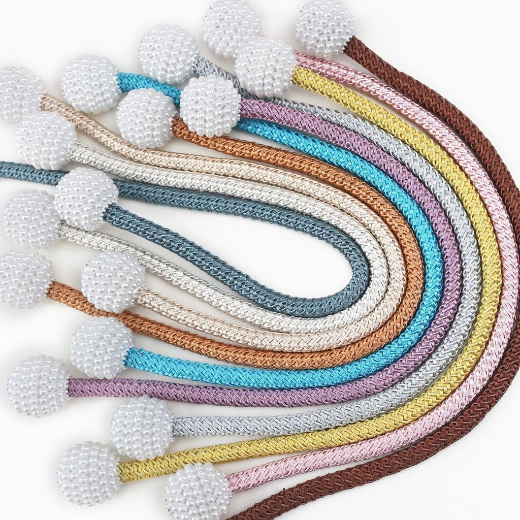 Magnets Curtains Clamps Curtain Holder Pompom Tieback Magnetic Clips Hanging Balls Tie Back Home Decoration Accessories Magnetic Curtain Tiebacks European Style Decorative Curtain Drape Tie With Strong Magnetic For Home And Office Decoration Stevvex