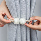 Magnets Curtains Clamps Curtain Holder Pompom Tieback Magnetic Clips Hanging Balls Tie Back Home Decoration Accessories Magnetic Curtain Tiebacks European Style Decorative Curtain Drape Tie With Strong Magnetic For Home And Office Decoration Stevvex