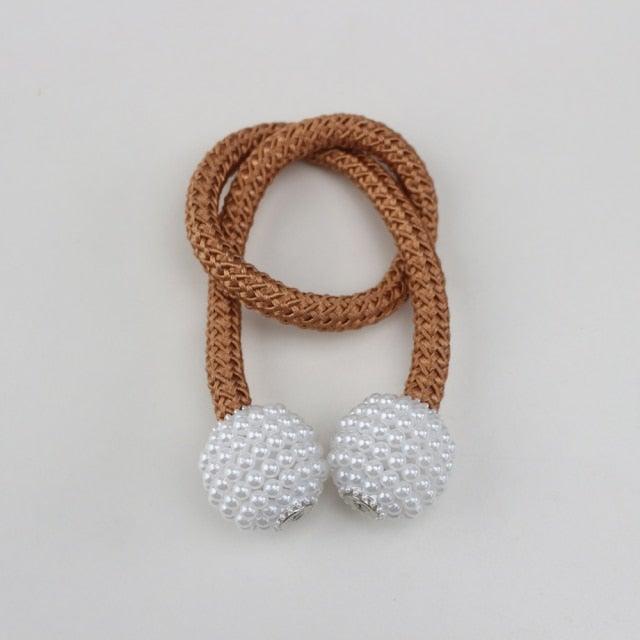 Magnets Curtains Clamps Curtain Holder Pompom Tieback Magnetic Clips Hanging Balls Tie Back Home Decoration Accessories Magnetic Curtain Tiebacks European Style Decorative Curtain Drape Tie With Strong Magnetic For Home And Office Decoration Stevvex