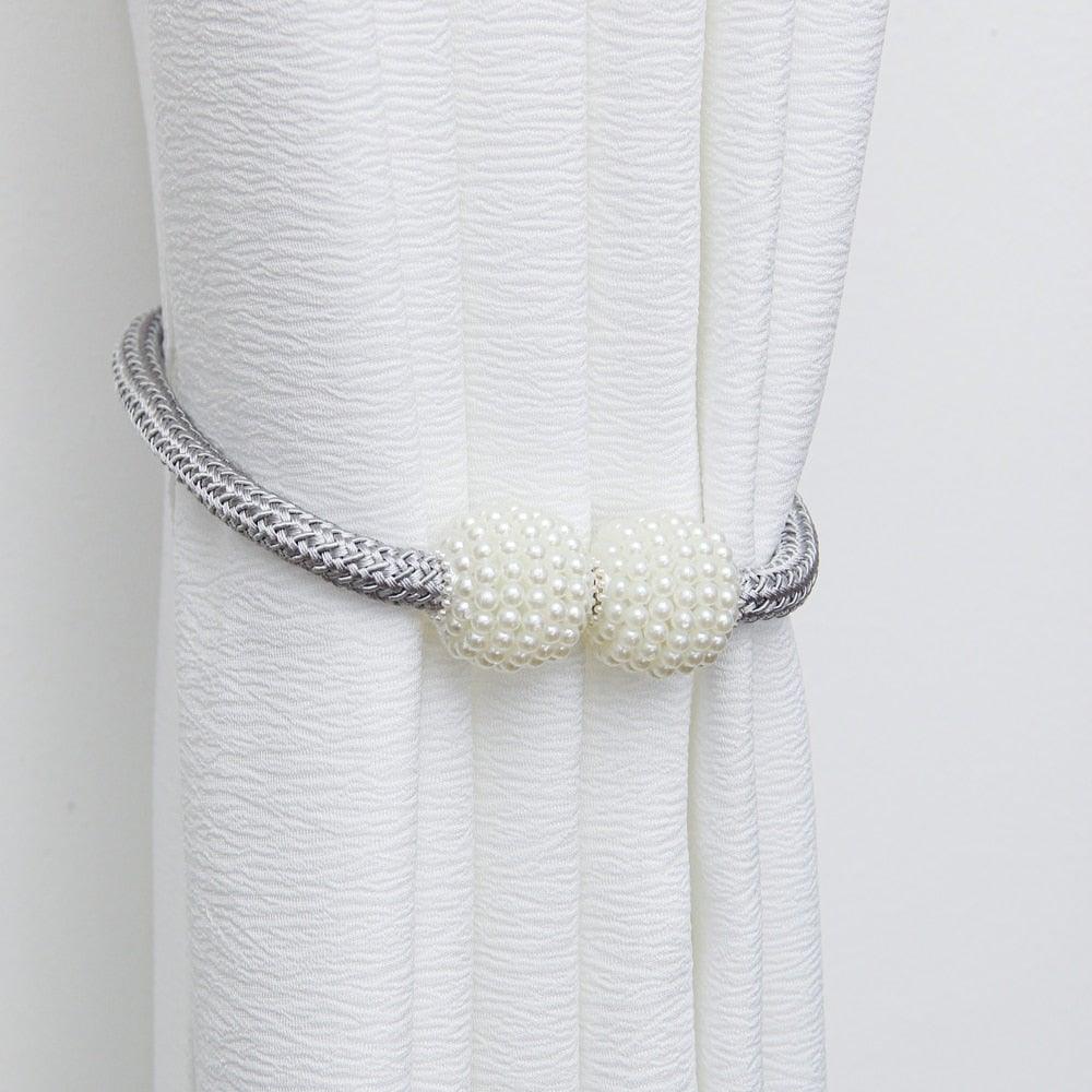 Magnets Curtains Clamps Curtain Holder Pompom Tieback Magnetic Clips Hanging Balls Tie Back Home Decoration Accessories Magnetic Curtain Tiebacks European Style Decorative Curtain Drape Tie With Strong Magnetic For Home And Office Decoration Stevvex