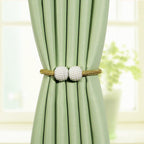 Magnets Curtains Clamps Curtain Holder Pompom Tieback Magnetic Clips Hanging Balls Tie Back Home Decoration Accessories Magnetic Curtain Tiebacks European Style Decorative Curtain Drape Tie With Strong Magnetic For Home And Office Decoration Stevvex