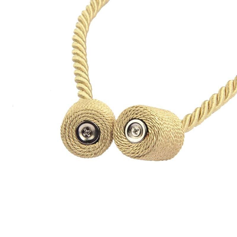 Magnets Curtains Clamps Curtain Holder Tieback Magnetic Clips Hanging Balls Tie Back Home Decoration Accessories Tie Backs Decorative Handmade Rope Holdback Strong Magnetic Holder For Small Thin Sheer Window Treatment 50CM Stevvex