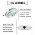 Magnifier Nail Beauty Light Tattoo Clip Light USB Table Lamp Flexible LED Desk Lamp Student Book Lights Study Lamp Reading Light Decorative Table Lamp Cute Study Lamps for Bedroom Décor