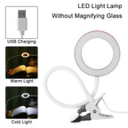 Magnifier Nail Beauty Light Tattoo Clip Light USB Table Lamp Flexible LED Desk Lamp Student Book Lights Study Lamp Reading Light Decorative Table Lamp Cute Study Lamps for Bedroom Décor