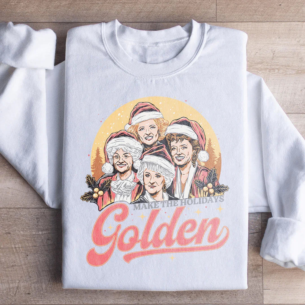 Make The Holidays Golden Sweatshirt Peachy Sunday