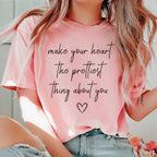 Make Your Heart The Prettiest Think About You Tee Peachy Sunday
