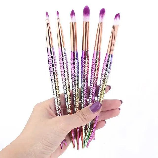 Makeup Brushes Kit Natural Tool Pencil Cosmetics Foundation Artist Mermaid Highlighter Face Set Of Bronzer Eyeshadow Lip Stevvex