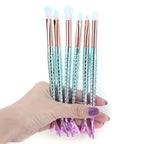 Makeup Brushes Kit Natural Tool Pencil Cosmetics Foundation Artist Mermaid Highlighter Face Set Of Bronzer Eyeshadow Lip Stevvex