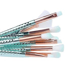 Makeup Brushes Kit Natural Tool Pencil Cosmetics Foundation Artist Mermaid Highlighter Face Set Of Bronzer Eyeshadow Lip Stevvex