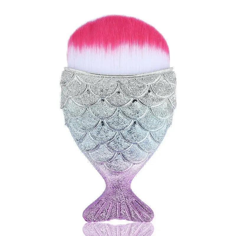 Makeup Brushes Kit Natural Tool Pencil Cosmetics Foundation Artist Mermaid Highlighter Face Set Of Bronzer Eyeshadow Lip Stevvex