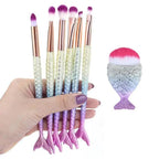 Makeup Brushes Kit Natural Tool Pencil Cosmetics Foundation Artist Mermaid Highlighter Face Set Of Bronzer Eyeshadow Lip Stevvex