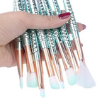 Makeup Brushes Kit Natural Tool Pencil Cosmetics Foundation Artist Mermaid Highlighter Face Set Of Bronzer Eyeshadow Lip Stevvex