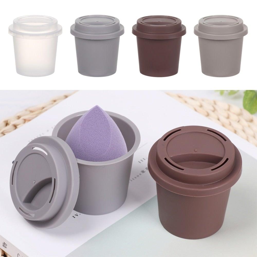 Makeup Sponge Case Capsule Shaped Box Container Makeup Drying Holder Easy Sponge Display Storage Cosmetic Puff Holder Egg Shape Box Stevvex
