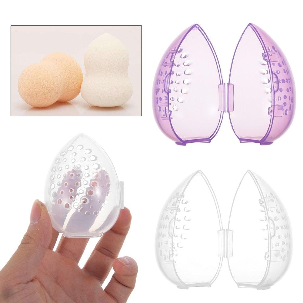 Makeup Sponge Case Capsule Shaped Box Container Makeup Drying Holder Easy Sponge Display Storage Cosmetic Puff Holder Egg Shape Box Stevvex