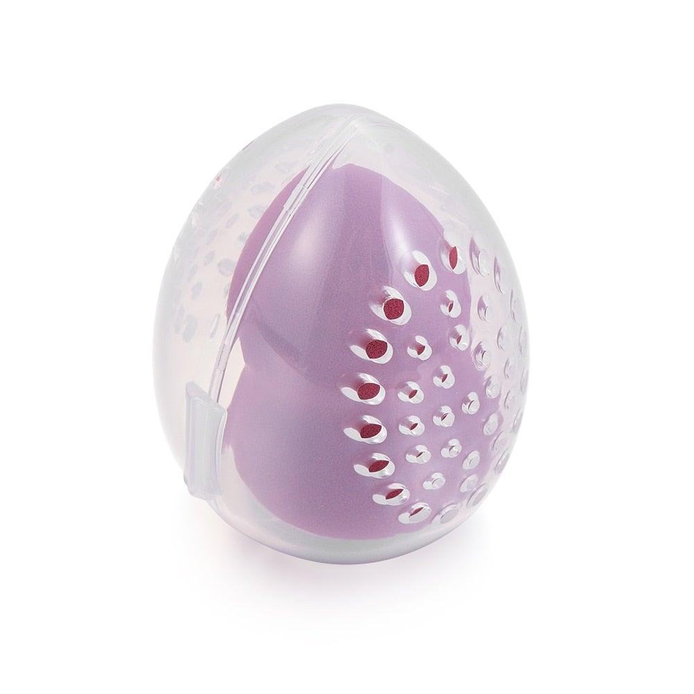 Makeup Sponge Case Capsule Shaped Box Container Makeup Drying Holder Easy Sponge Display Storage Cosmetic Puff Holder Egg Shape Box Stevvex