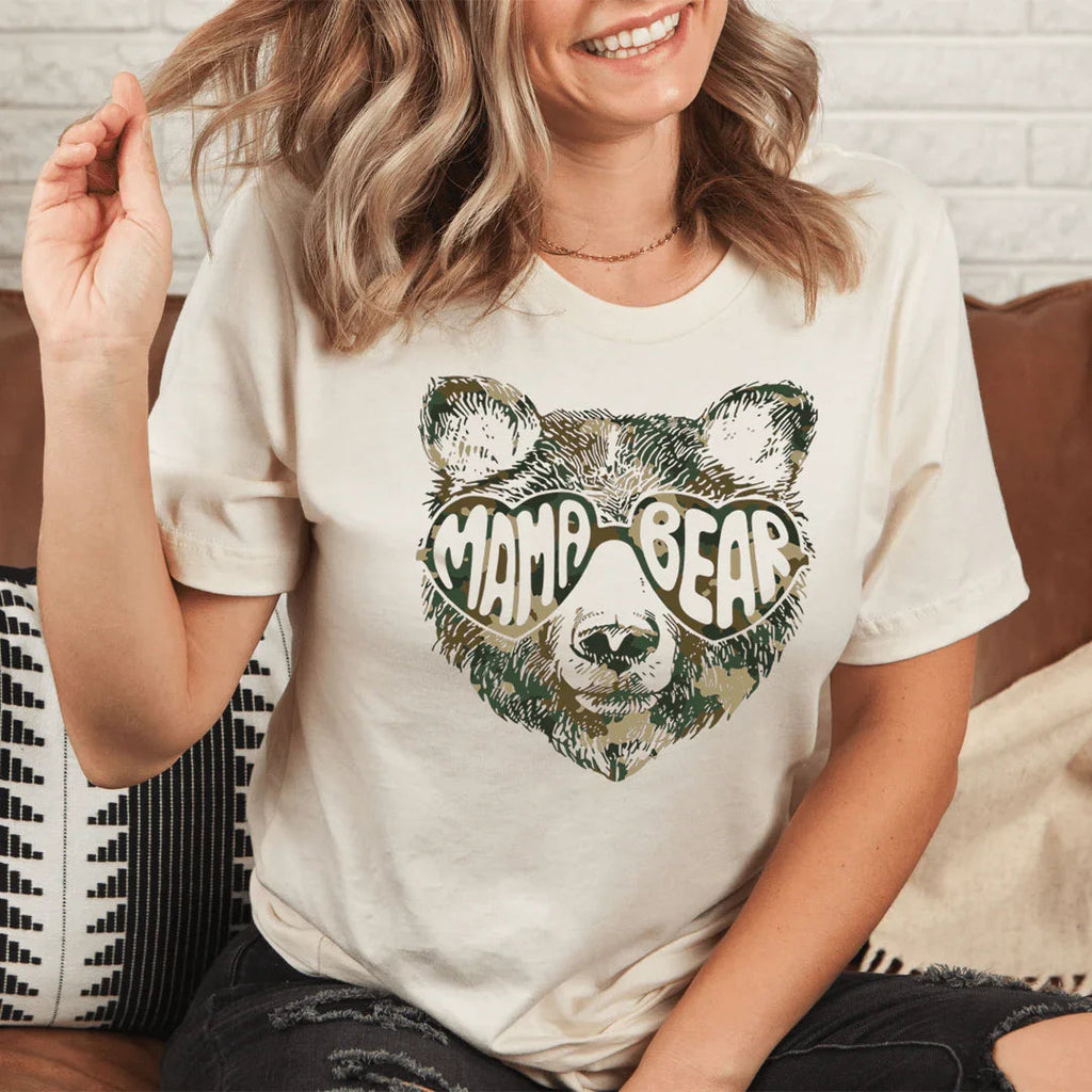 Mama Bear Camo Tee - SJB-DIAMOND ELITES