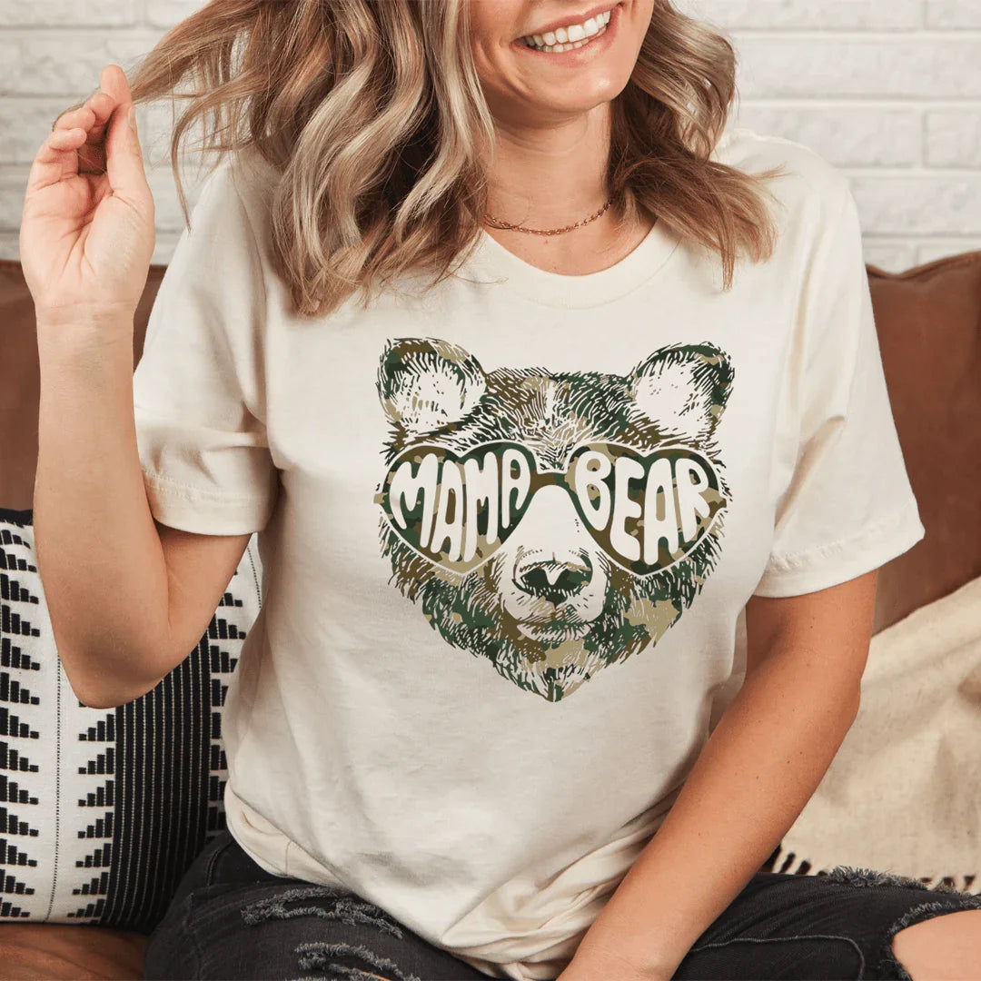 Mama Bear Camo Tee - SJB-DIAMOND ELITES