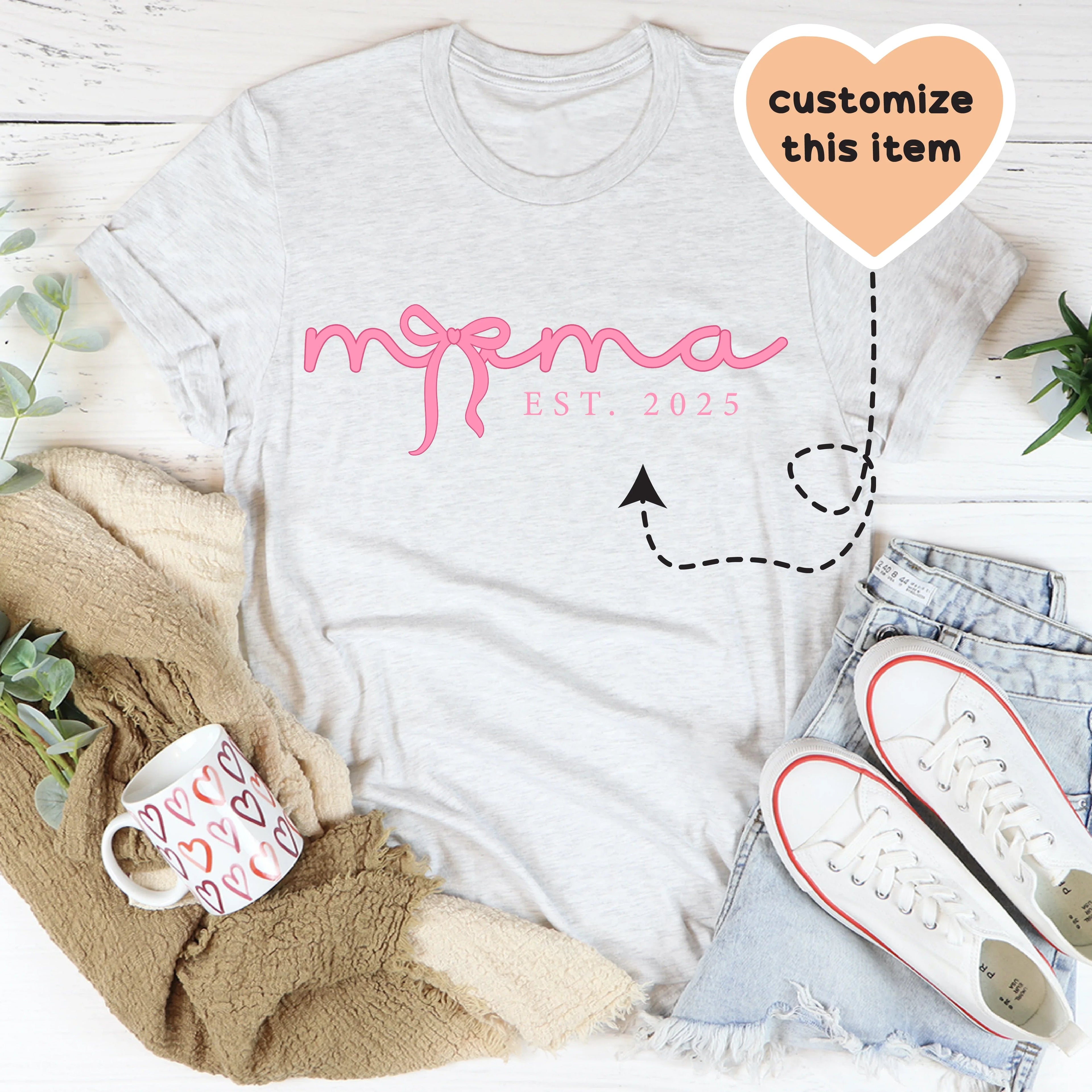 Mama Custom Tee Peachy Sunday