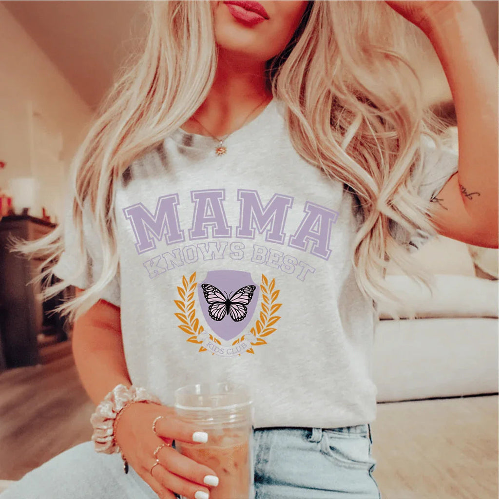 Mama Knows Best Tee Peachy Sunday