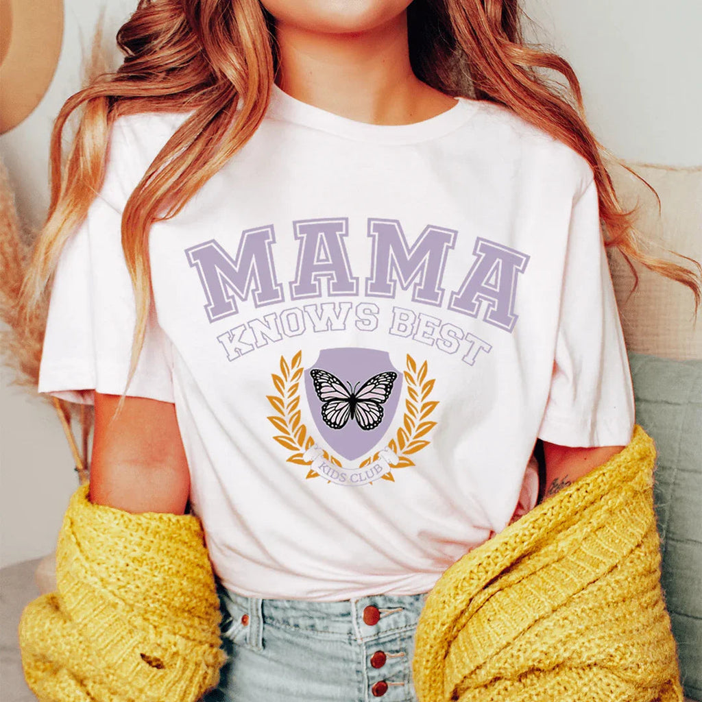 Mama Knows Best Tee Peachy Sunday
