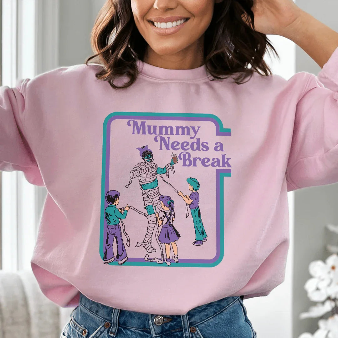 Mama Needs a Break Sweatshirt Peachy Sunday