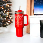 Mama Needs A Silent Night 40oz Insulated Mug With Handle Lid And Straw