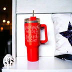 Mama Needs A Silent Night 40oz Insulated Mug With Handle Lid And Straw