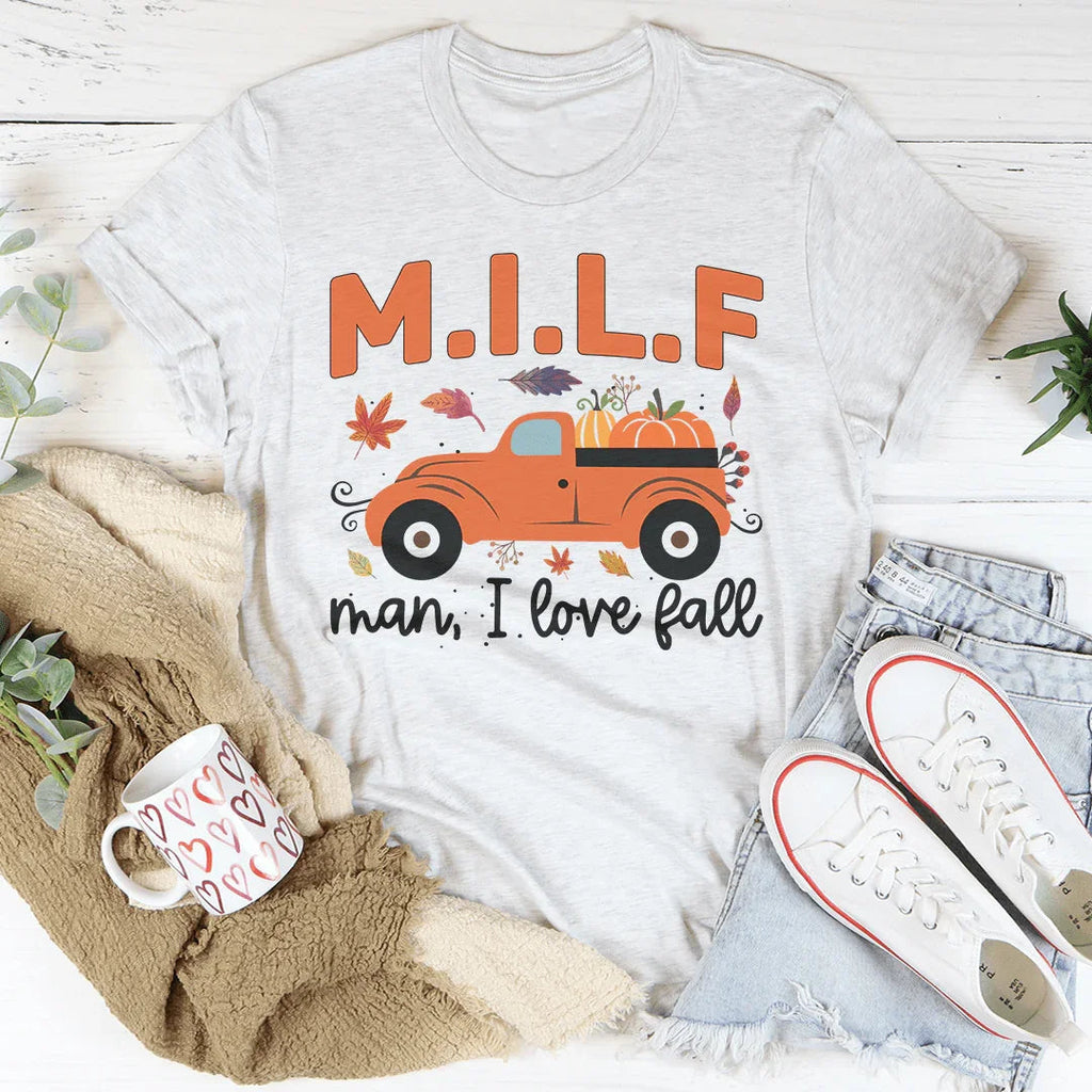 Man I Love Fall Tee Peachy Sunday