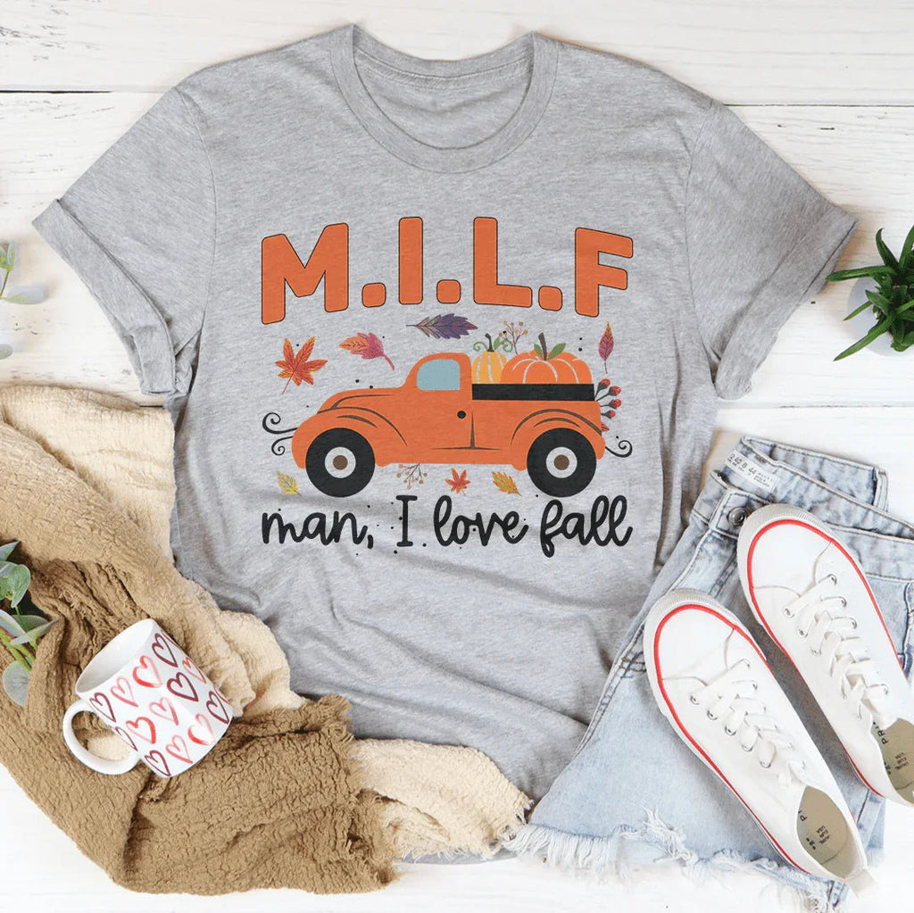 Man I Love Fall Tee Peachy Sunday