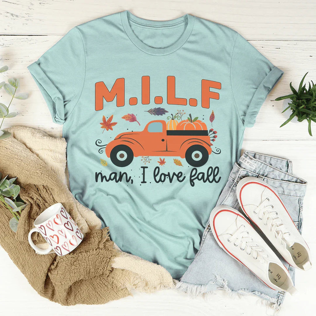 Man I Love Fall Tee Peachy Sunday