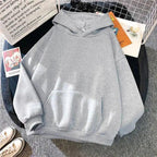 Man Sweatshirt With A Hood Hoodies Ladies Long Sleeve Casual Warm Hoodie Pullover Clothes Unisex Solid Color Print Hoodie Casual Long Sleeve Pullover Hoodie Stevvex