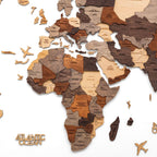 3D Wooden World Map Multicolor (for US only) - SJB-DIAMOND ELITES