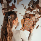 Bundle: Map, Photo Frames, Flags and Airplanes Pins Enjoy The Wood