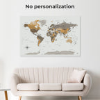 World Map on Canvas - Desert - SJB-DIAMOND ELITES