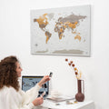 World Map on Canvas - Desert - SJB-DIAMOND ELITES