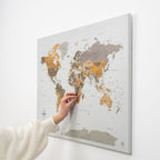 World Map on Canvas - Desert - SJB-DIAMOND ELITES