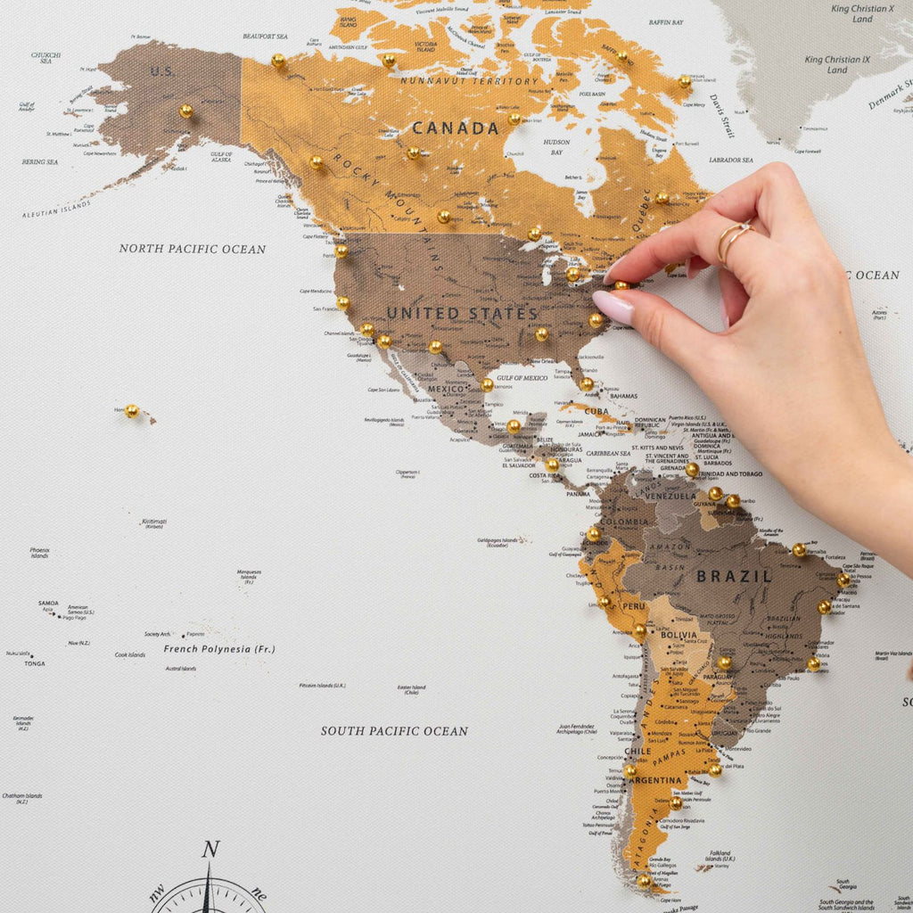 World Map on Canvas - Desert - SJB-DIAMOND ELITES
