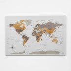 World Map on Canvas - Desert - SJB-DIAMOND ELITES