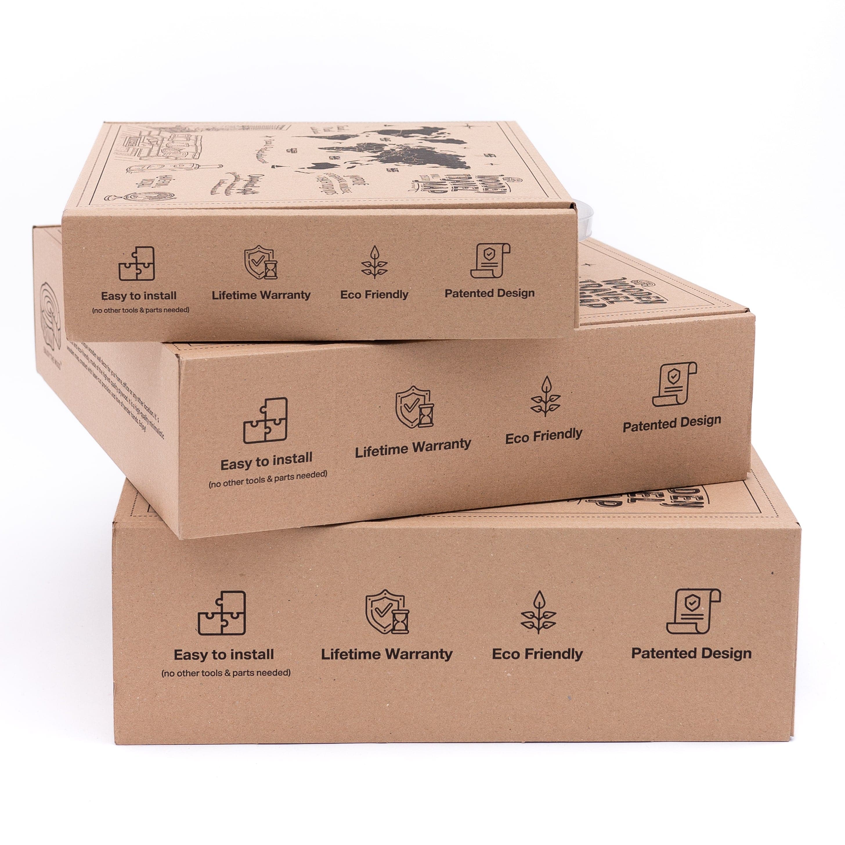 3D Wooden World Map Terra (for US only) - SJB-DIAMOND ELITES