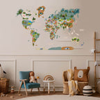 Animal World Map Indigo - SJB-DIAMOND ELITES
