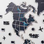World Photo Map Midnight - SJB-DIAMOND ELITES