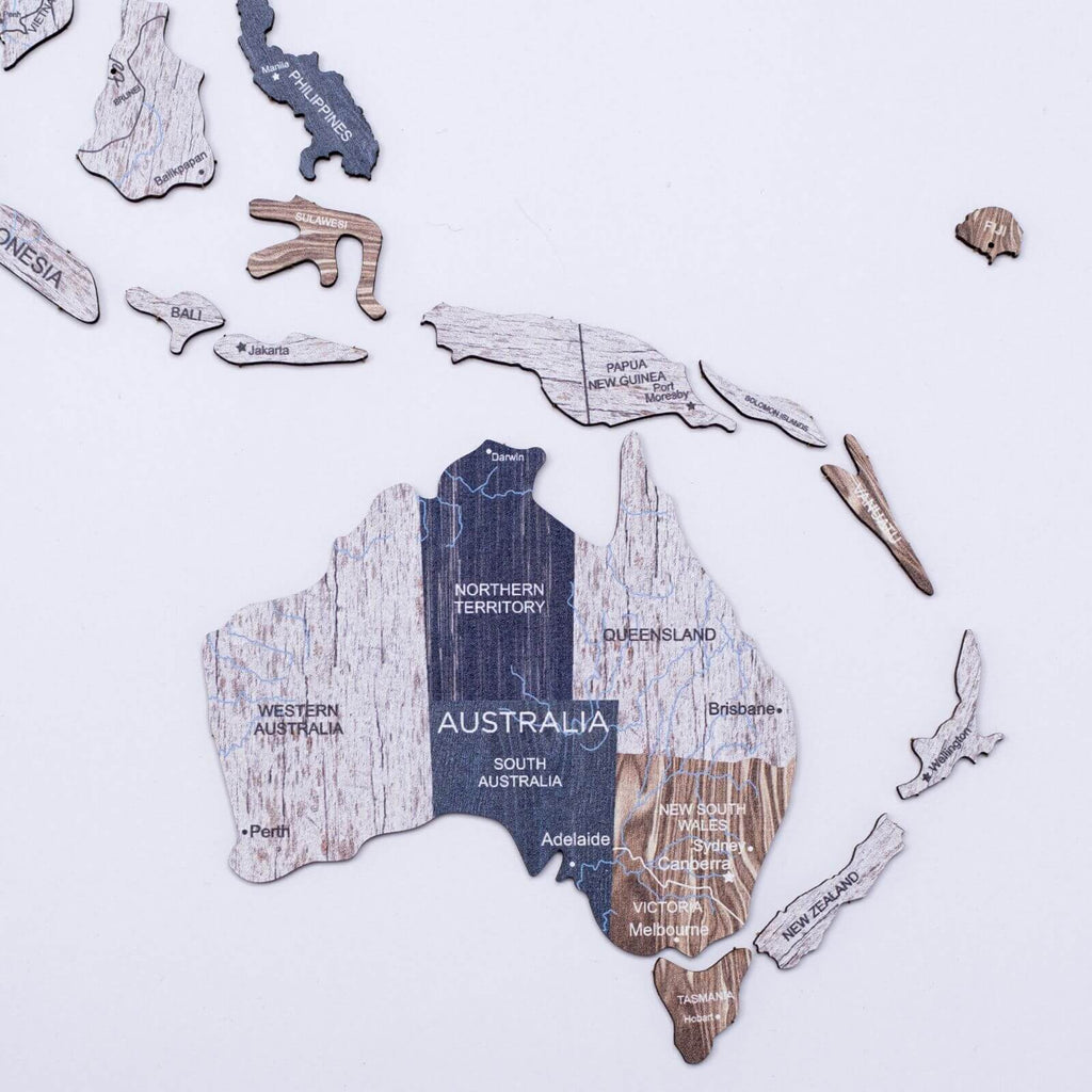 2D Wooden World Map Mystery Enjoy The Wood
