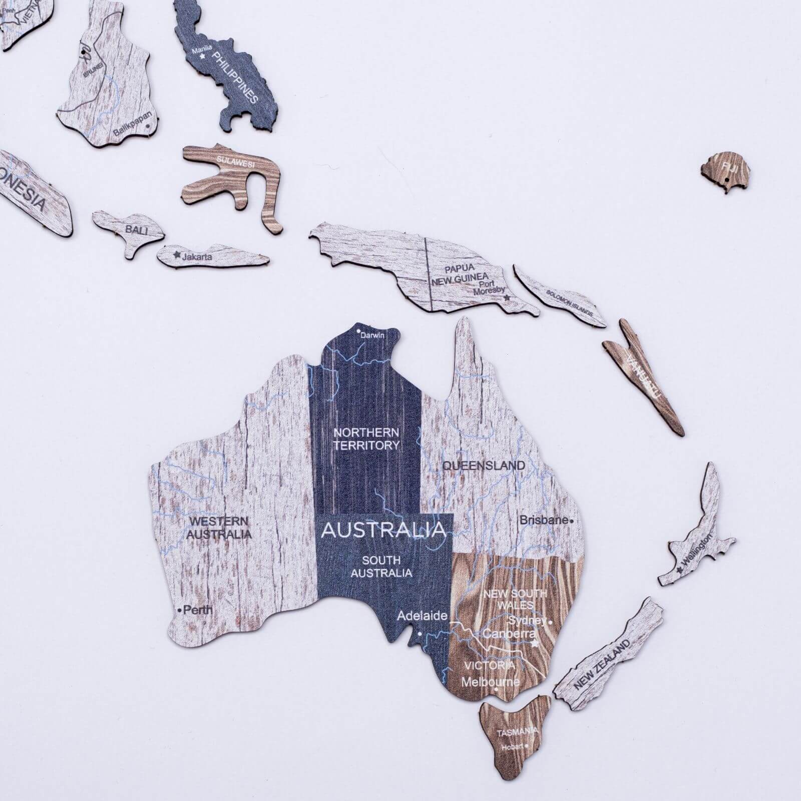2D Wooden World Map Mystery Enjoy The Wood