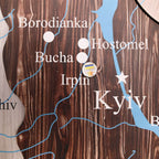 Wooden Map of Ukraine Cappuccino Enjoy The Wood