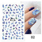 Maple Leaves 3D Nail Stickers Fall Leaf Flowers Line Sliders For Nails Self Adhesive Stickers Autumn Manicuring Decals Transfer Nail Decals Sticker For Pretty Girl Self-Adhesive Nail Decals Designer Nail Stickers for Acrylic Stevvex