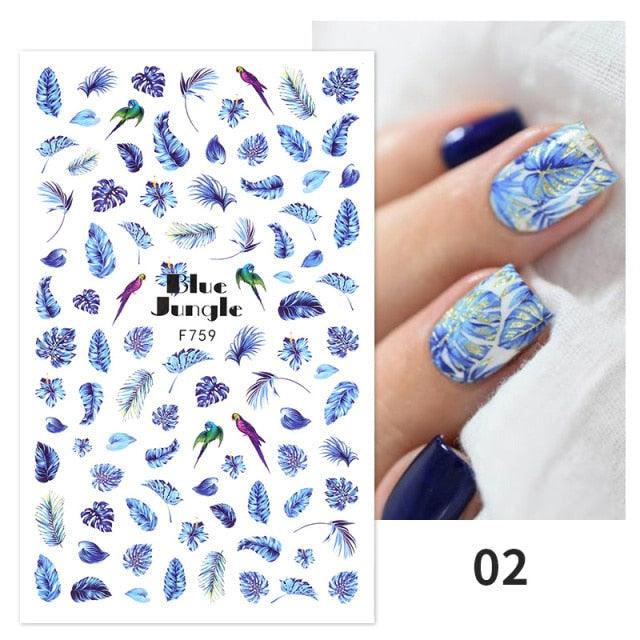 Maple Leaves 3D Nail Stickers Fall Leaf Flowers Line Sliders For Nails Self Adhesive Stickers Autumn Manicuring Decals Transfer Nail Decals Sticker For Pretty Girl Self-Adhesive Nail Decals Designer Nail Stickers for Acrylic Stevvex