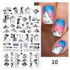 Maple Leaves 3D Nail Stickers Fall Leaf Flowers Line Sliders For Nails Self Adhesive Stickers Autumn Manicuring Decals Transfer Nail Decals Sticker For Pretty Girl Self-Adhesive Nail Decals Designer Nail Stickers for Acrylic Stevvex