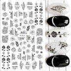 Maple Leaves 3D Nail Stickers Fall Leaf Flowers Line Sliders For Nails Self Adhesive Stickers Autumn Manicuring Decals Transfer Nail Decals Sticker For Pretty Girl Self-Adhesive Nail Decals Designer Nail Stickers for Acrylic Stevvex