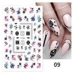 Maple Leaves 3D Nail Stickers Fall Leaf Flowers Line Sliders For Nails Self Adhesive Stickers Autumn Manicuring Decals Transfer Nail Decals Sticker For Pretty Girl Self-Adhesive Nail Decals Designer Nail Stickers for Acrylic Stevvex